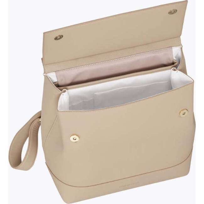 Chic, Stylish Padded Laptop Sleeve Backpack, Cream - Backpacks - 4