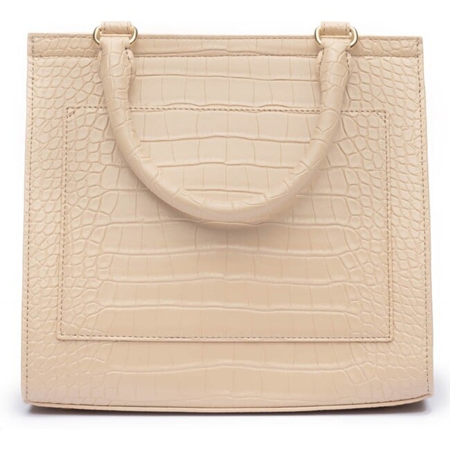 Medium Stylish, Chic Insulated Lunchbox, Cream Croc - Lunchbags - 4