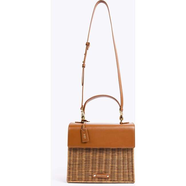 Medium Insulated Hand-Woven Wicker Lunchbox, Brown - Lunchbags - 4