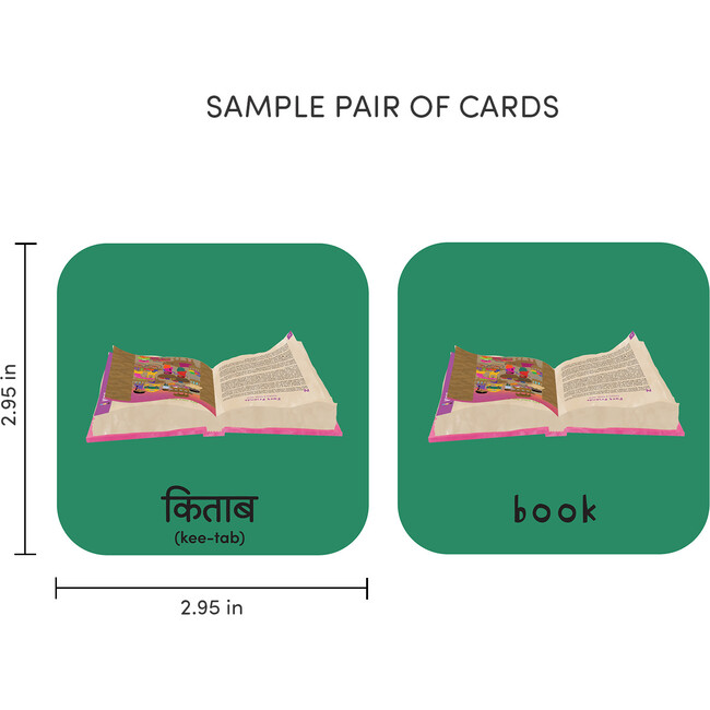 Minilingo, English/Hindi Flashcards - Developmental Toys - 3