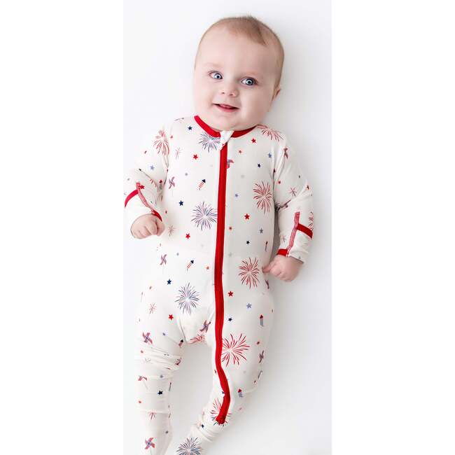 4th of July Zippered Footie 4th of July - Footie Pajamas - 3