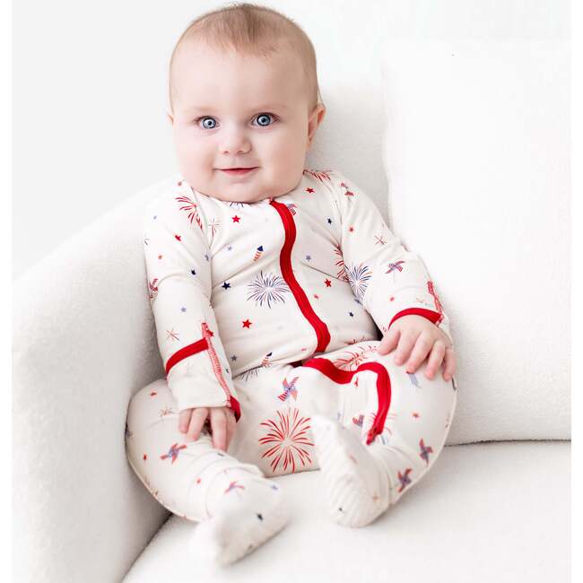 4th of July Zippered Footie 4th of July - Footie Pajamas - 4