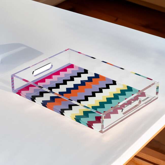 Tray Riverbero Vassoiio Multicolor Medium Tray 9.8 X 13.8 In - Accents - 3