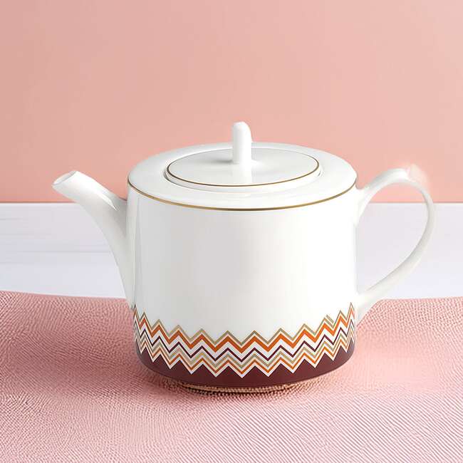 Tea Pot Or Coffee Pot Iconic  Multicolor Diam. 4.75", H 5" - Tableware - 3