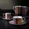 Tea Cup & Saucer Stripes Set of 2 In Luxury Box Jenkins 156 Diam. 3.3", H 2.3", Cap. 7.5 Oz, Saucer Diam. 6" - Tableware - 4