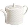 Tea Pot Or Coffee Pot Zig Zag White Diam. 4.75", H 4.5" - Tableware - 4 - thumbnail