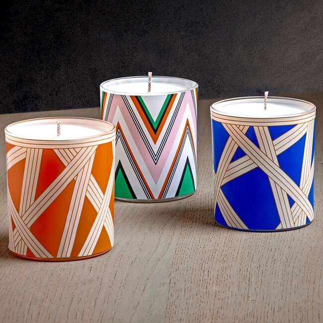 Scented Candle Nastri 220Gr  Bicolore 2 Blue Diam. 3.3", H 3.5" - Candles - 3