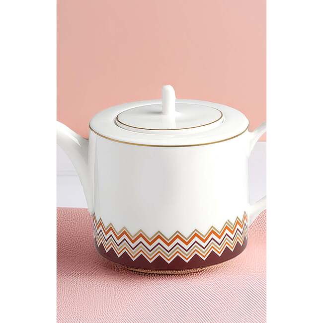 Tea Pot Or Coffee Pot Iconic  Multicolor Diam. 4.75", H 5" - Tableware - 6