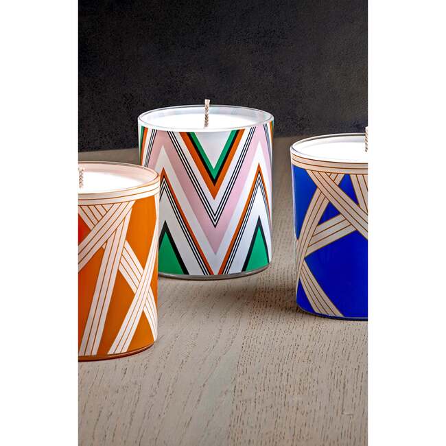 Scented Candle Nastri 220Gr  Bicolore 2 Blue Diam. 3.3", H 3.5" - Candles - 6