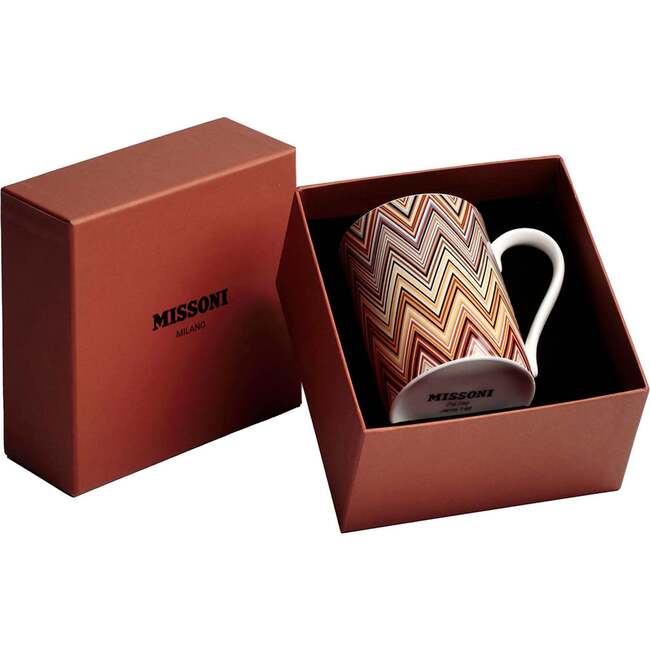 Mug Cup Zig Zag In Luxury Box Jarris 148 Diam. 3", H 3.9", Cap. 12.5 Oz