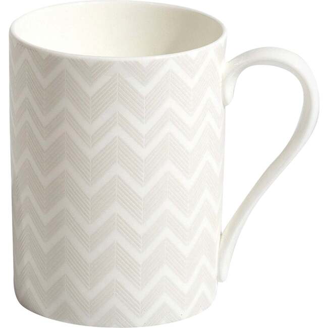 Mug Cup Zig Zag In Luxury Box White Diam. 2.5", H 3.3", Cap. 12.5 Oz