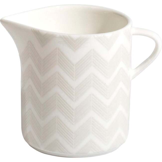 Creamer Zig Zag  White Diam. 3.5", H 3.3"