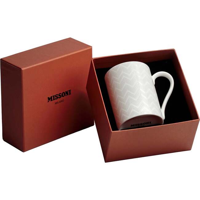 Mug Cup Zig Zag In Luxury Box White Diam. 2.5", H 3.3", Cap. 12.5 Oz - Tableware - 4