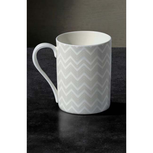 Mug Cup Zig Zag In Luxury Box White Diam. 2.5", H 3.3", Cap. 12.5 Oz - Tableware - 6