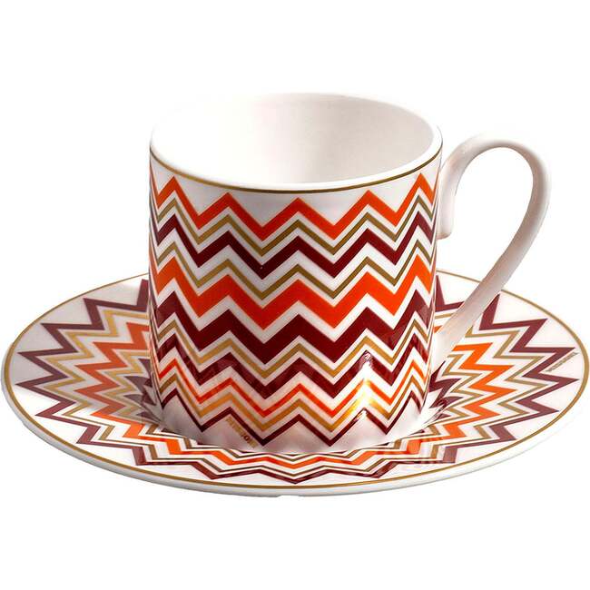 Coffee Cup & Saucer Iconic Set of 2 In Luxury Box Diam. 2.3", H 2.5", Cap. 4 Oz, Saucer Diam. 4.75" - Tableware - 5