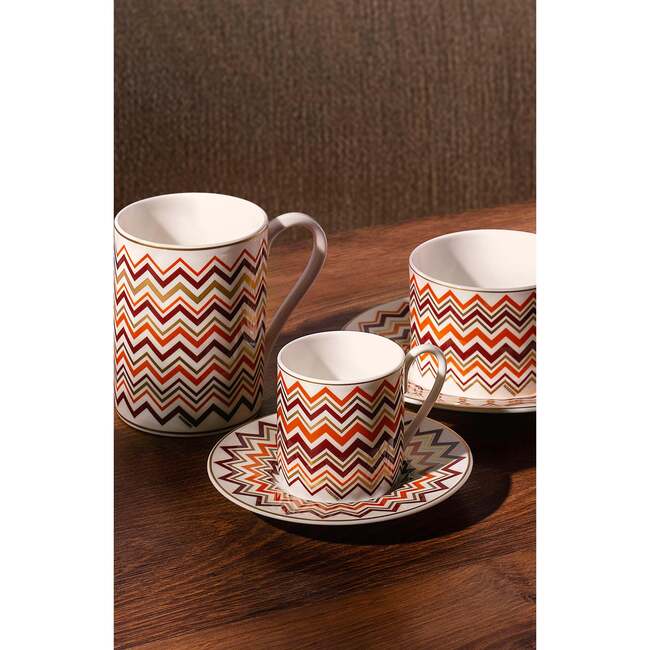 Coffee Cup & Saucer Iconic Set of 2 In Luxury Box Diam. 2.3", H 2.5", Cap. 4 Oz, Saucer Diam. 4.75" - Tableware - 6