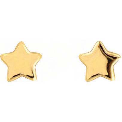 Tiny Star Stud Earrings, Gold