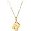 Vintage Letter Charm Necklace, Gold - Necklaces - 1 - thumbnail