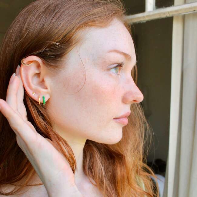 Tiny Star Stud Earrings, Gold