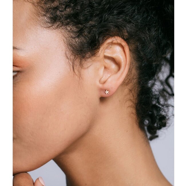 Star Stud Earrings, Gold