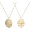 Ray of Sunshine Charm Necklace, Gold - Necklaces - 1 - thumbnail