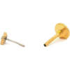 Star Titanium Flat Back Stud Earring, Gold - Earrings - 6