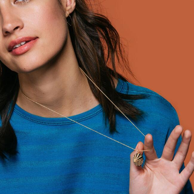 Ray of Sunshine Charm Necklace, Gold - Necklaces - 3