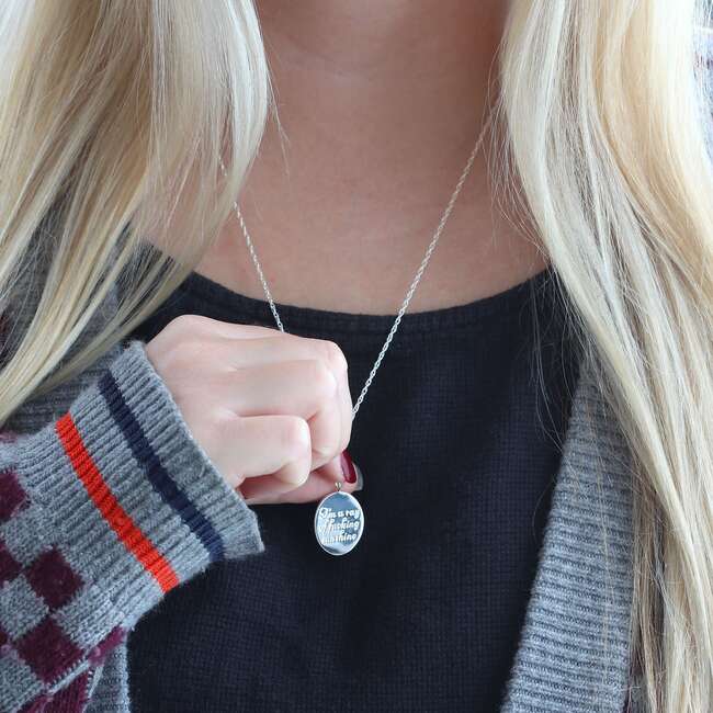 Ray of Sunshine Charm Necklace, Silver - Necklaces - 4