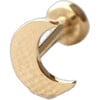 Moon Flat Back Single Stud Earring in 14k Gold - Earrings - 1 - thumbnail