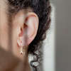 Safety Pin Hoop Earrings. Gold - Earrings - 6 - thumbnail