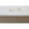 Lightning Bolt Stud Earrings, Gold - Earrings - 3 - thumbnail