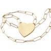 Large Heart Pendant on Large Link Chain, Gold - Necklaces - 1 - thumbnail