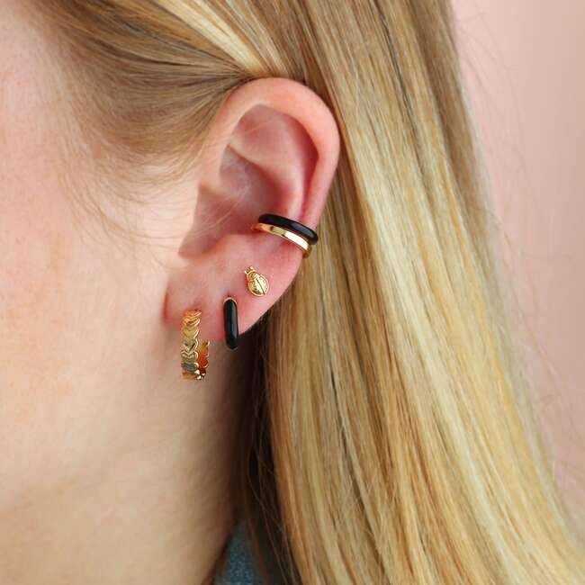 Ladybug Stud Earrings, Gold