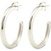 Hollow Hoop Earrings, Silver, 25mm - Earrings - 1 - thumbnail