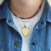 Large Heart Pendant on Large Link Chain, Gold - Necklaces - 5 - thumbnail