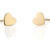 Heart Stud Earrings, Gold - Earrings - 1 - thumbnail