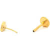 Heart Titanium Flat Back Stud Earring, Gold - Earrings - 6