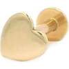 Heart Flat Back Single Stud Earring in 14k Gold - Earrings - 1 - thumbnail