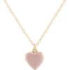 Enamel Heart Locket, Gold, Pink - Necklaces - 1 - thumbnail