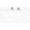 Daisy Crystal Stud Earrings, Gold - Earrings - 2