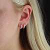 Classic 12mm Hinged Huggie Hoop Earrings, Silver - Earrings - 2