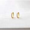 Crystal Huggie Hoop Earrings, Gold, Crystal - Earrings - 4
