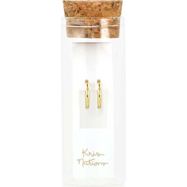 Classic 12mm Hinged Huggie Hoop Earrings, Gold - Earrings - 5