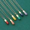 Chill Pill Enamel Necklace, Gold, Blue - Necklaces - 3