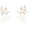 Bumble Bee Stud Earrings, Silver - Earrings - 1 - thumbnail