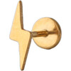 Bolt Titanium Flat Back Stud Earring, Gold - Earrings - 1 - thumbnail