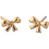 Bow Stud Earrings, Gold - Earrings - 1 - thumbnail