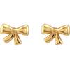 Bow Stud Earrings, Gold - Earrings - 6