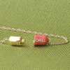Big Chill Pill Chain Necklace, Gold, Pink - Necklaces - 3