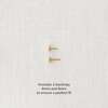 Bar Titanium Flat Back Stud Earring, Gold - Earrings - 5 - thumbnail